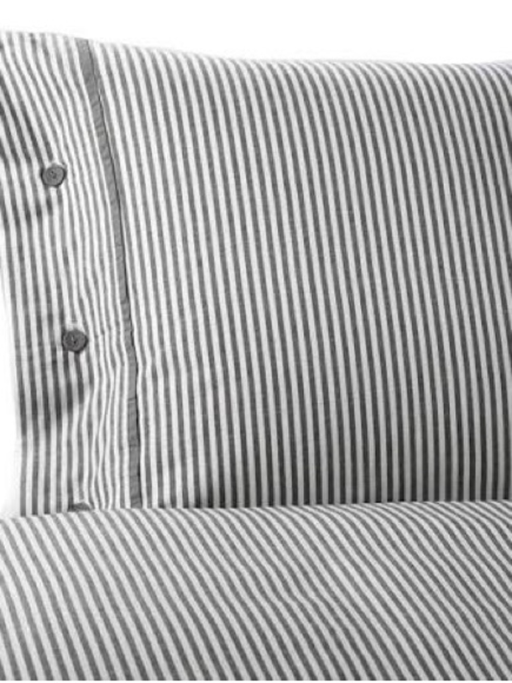ikea nyponros grey and white stripe duvet & sham (twin)